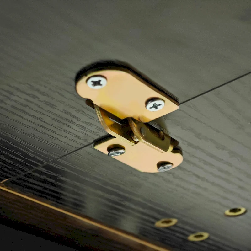 Retro Rectangular Dining Table with Carole Top and Black Embossed Center Plate