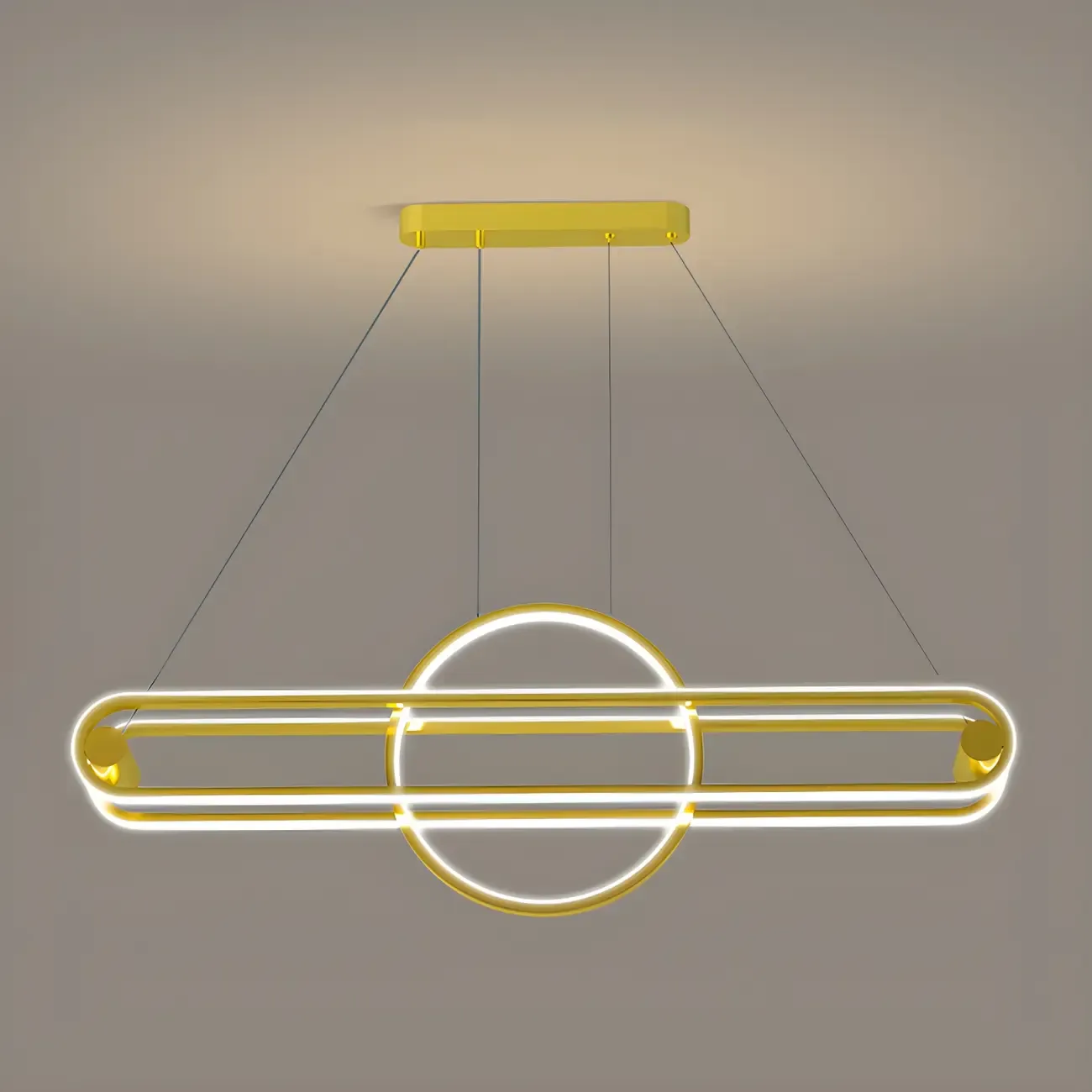 Adjustable Modern Iron Linear Pendant Light