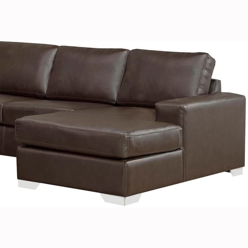 Mitchell Modern Premium Top Grain Italian Leather Sectional Sofa
