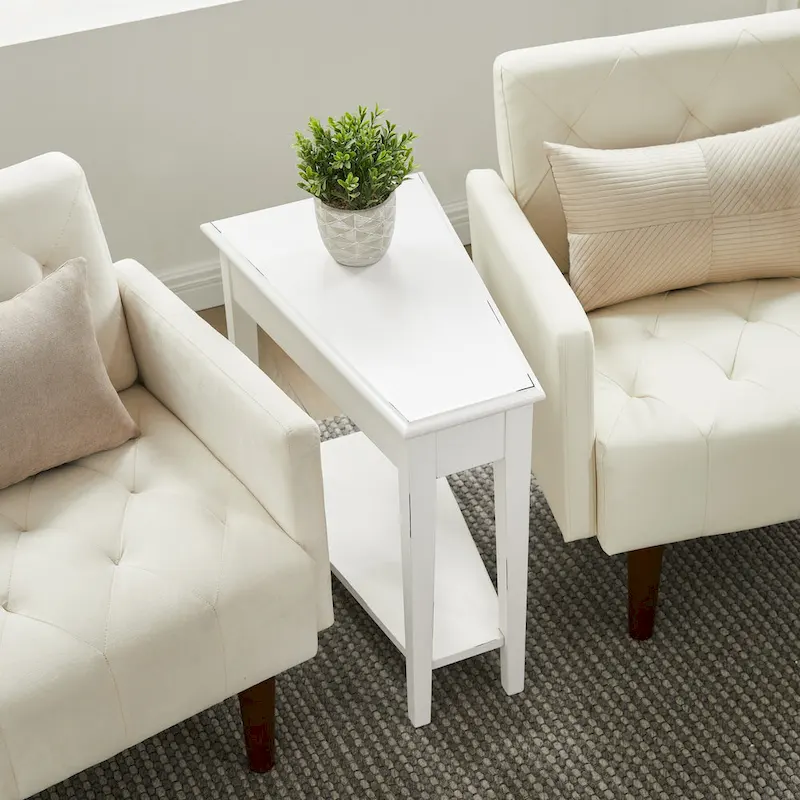 Leick Home Recliner Wedge Table with Shelf