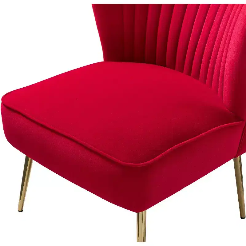 Quentin Velvet Accent Side Chair with Padded Seat Set of 2 | Karat Home