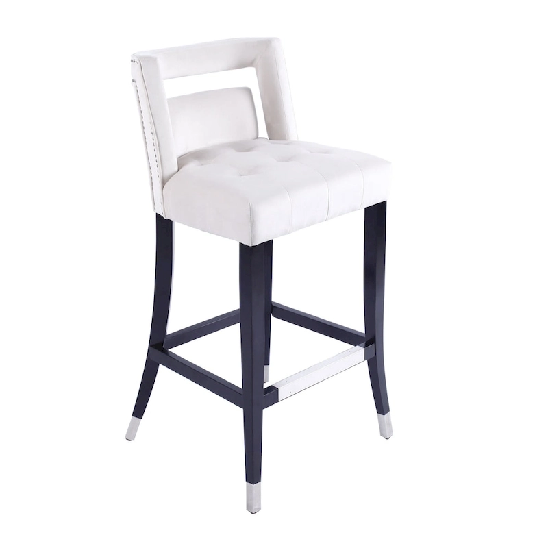Suede Velvet Barstool with nailheads Dining Room Chair