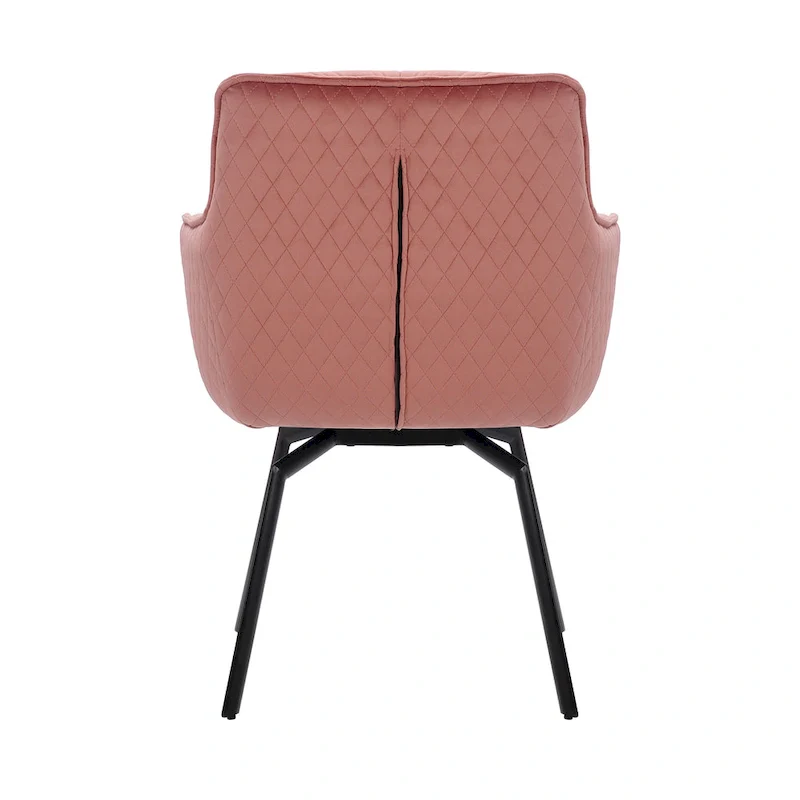 Swivel Velvet Accent Chair with Metal Legs