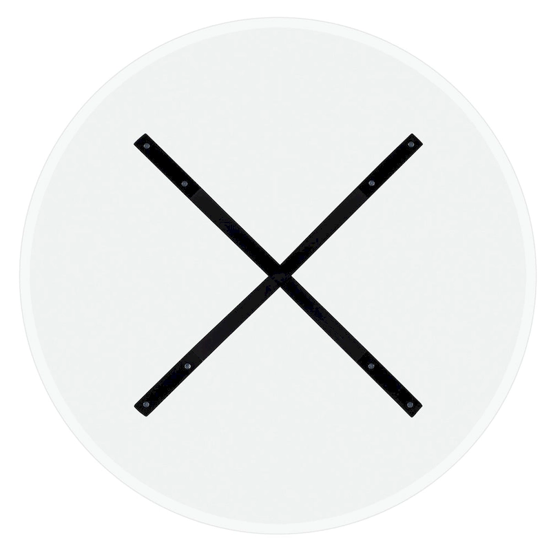 Allard X-base Round Glass Dining Table (Table Only)