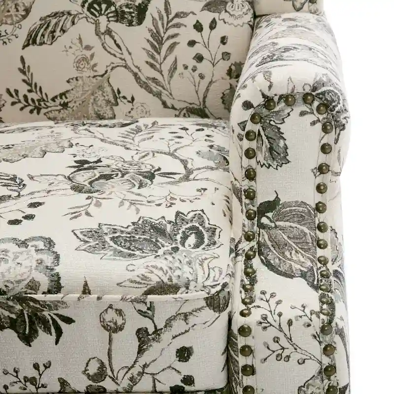 Upholstered Accent Chair Nailhead Trim Arm Chair