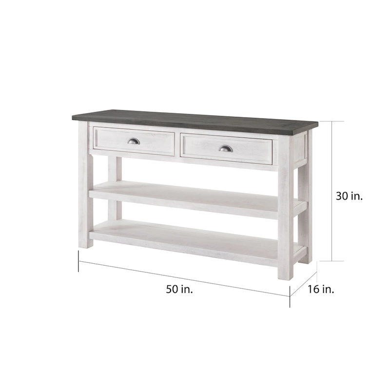 The Gray Barn Downington Solid Wood 2-Drawer Sofa Console Table