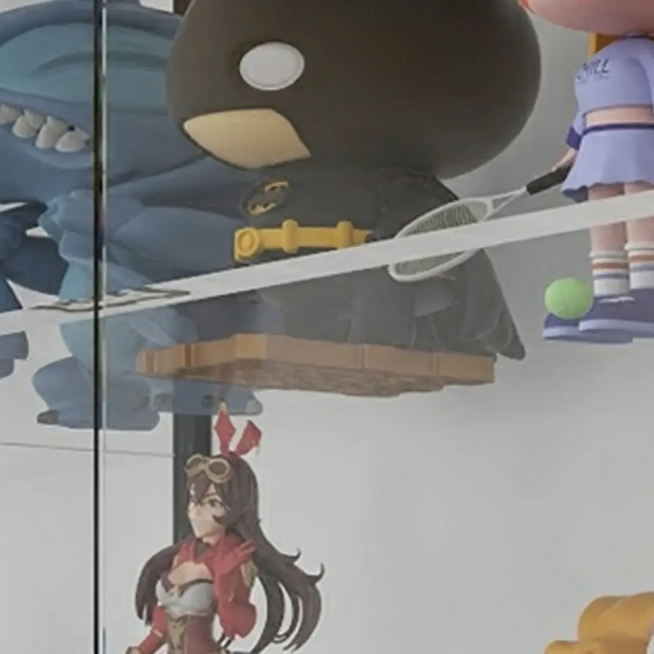 Black Metal Frame Clear Glass Shelf Curio Cabinet