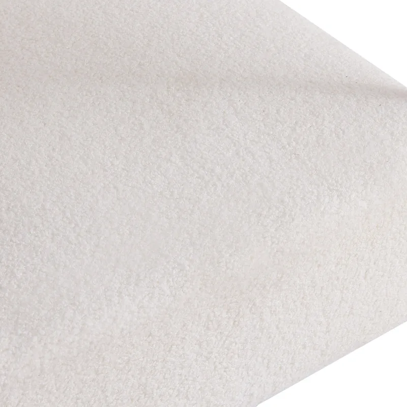 Modern Boucle Fabric Upholstered Accent Chair, Curved Armchair with Black Metal Frame