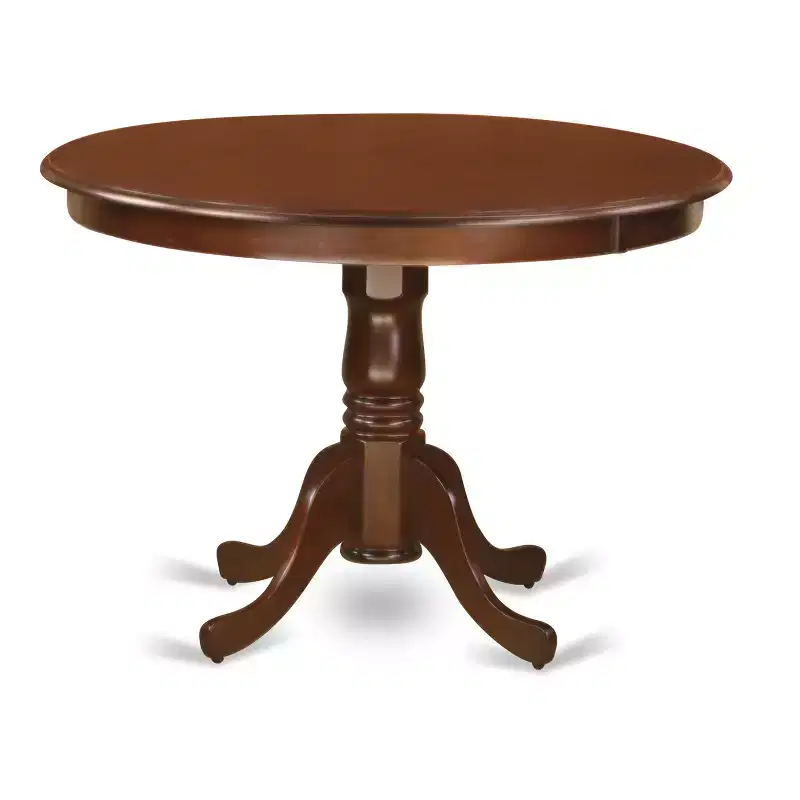 HomeStock Table 42 diameter Round Table, Black/Cherry