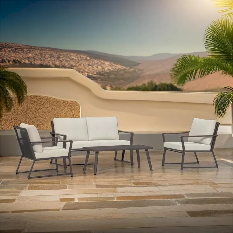 Outdoor Garden Sofa Set with Armchairs