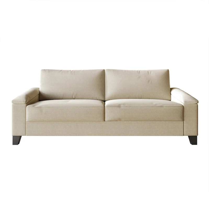 Simple Style Linen Upholstered Sofa
