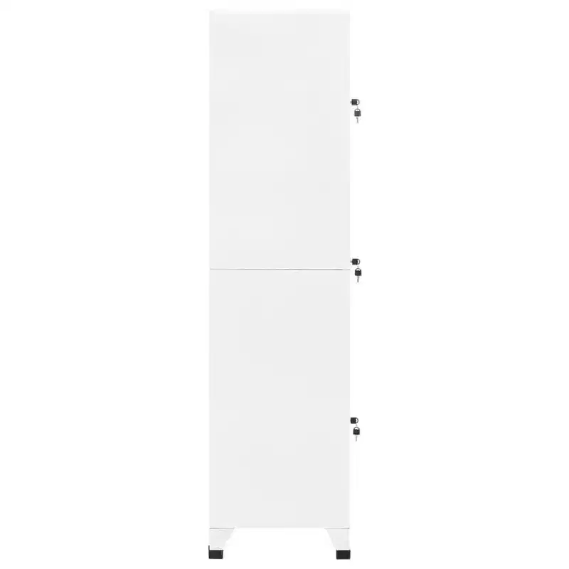 vidaXL Locker Cabinet White Steel 70.9 in height Locker Cabinet
