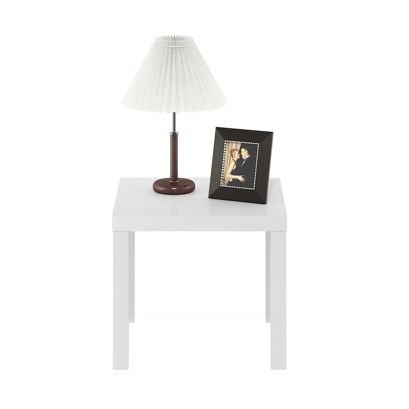 Classic Homey Square Side Table, Black