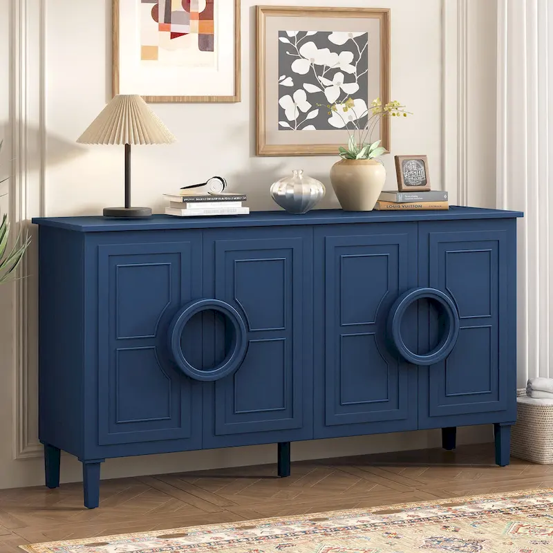 59 4-Door Console Table with Round Handles