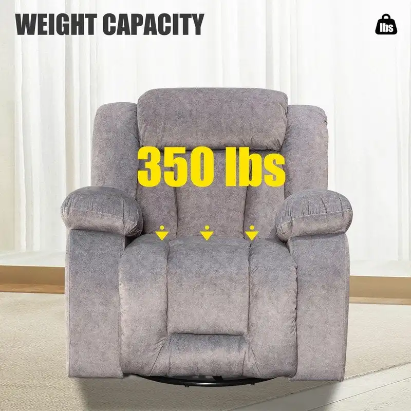 Rocker and Swivel Upholstered Recliner