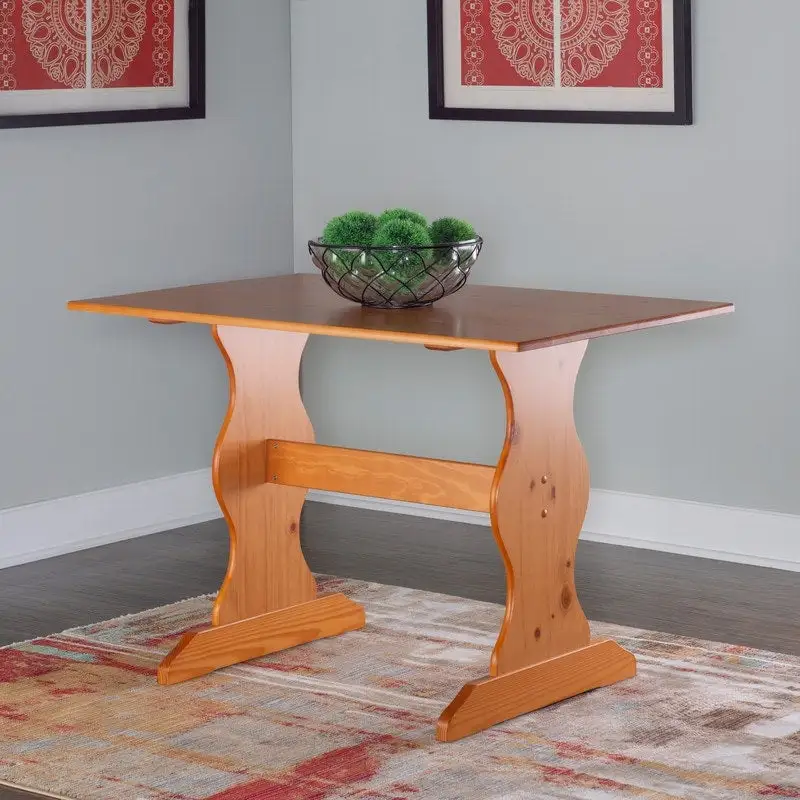 Linon Riki Family Dining Table Light Brown