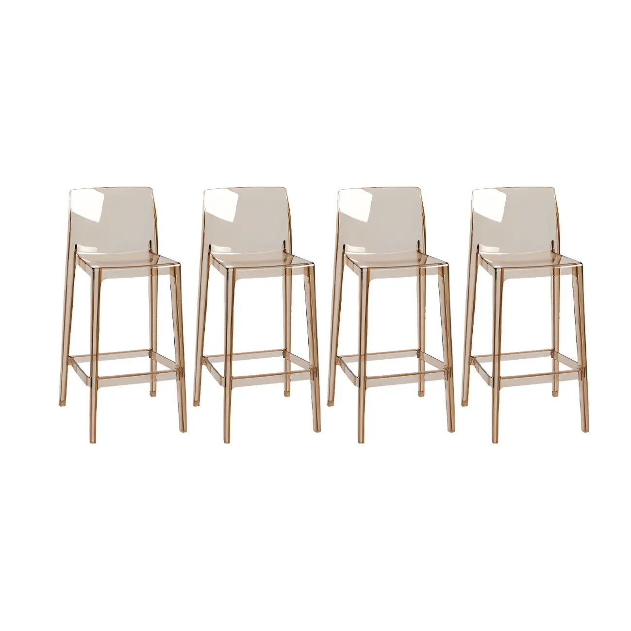 Modern Acrylic Transparent Stylish Rectangle Bar Stool