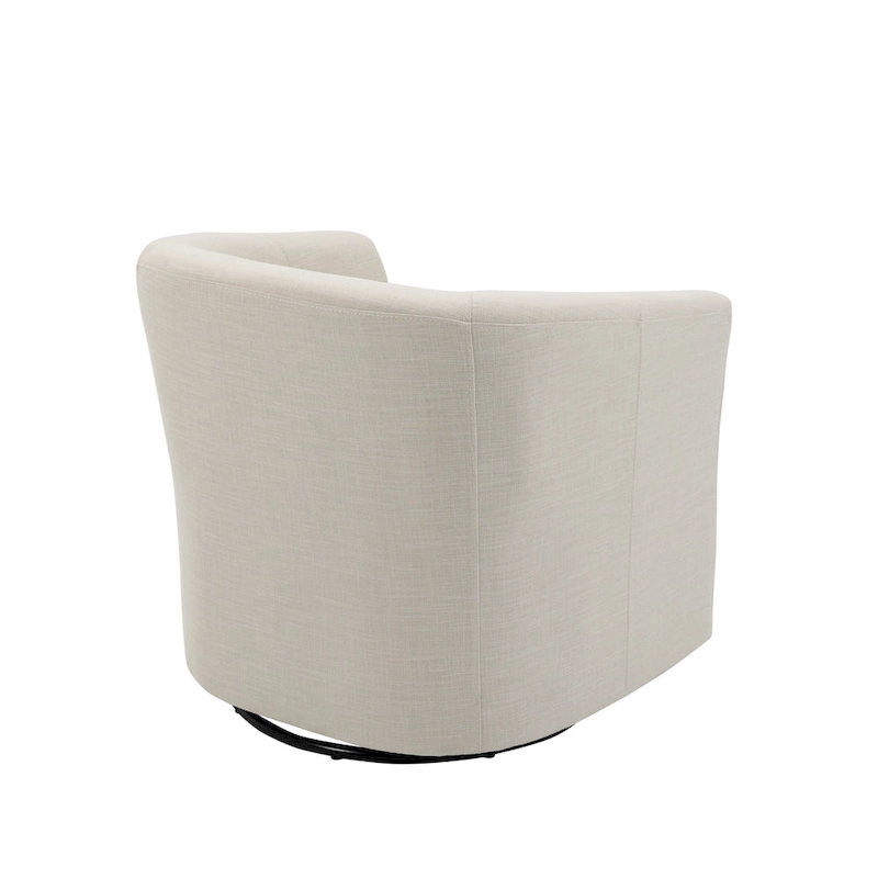 Modern Upholstered Swivel Barrel Chair Living Room Accent Chair