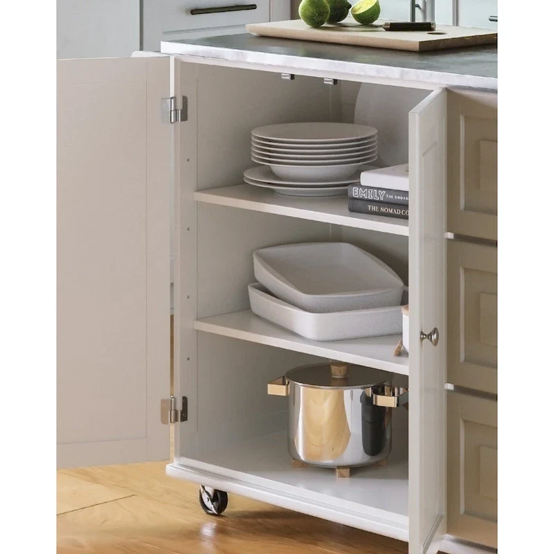 Dolly Madison Kitchen Cart with Stainless Steel Top by Homestyles