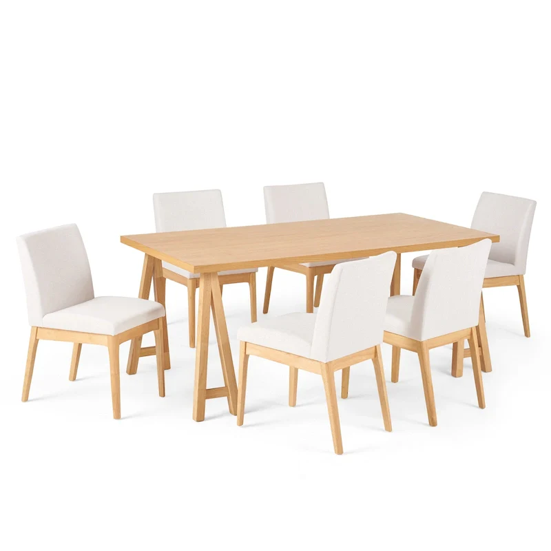 Mid-Century Modern 7 Piece Dining Set by