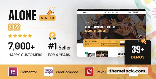 Alone v7.9.8 – Charity Multipurpose Non-profit WordPress Theme