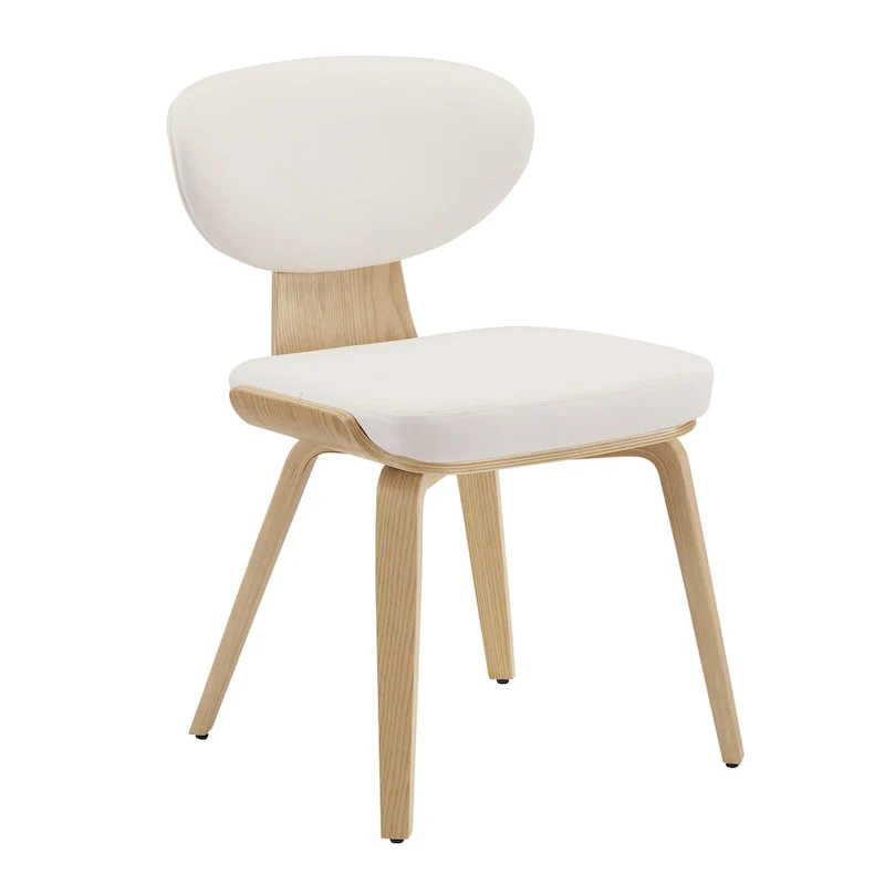Wood and PU Leather Dining Chair