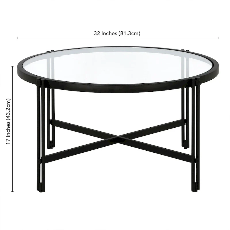 Inez 32   Wide Round Coffee Table
