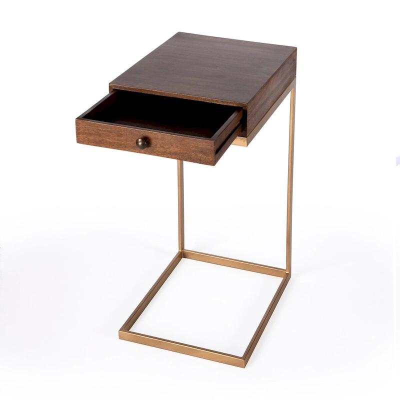 Alec 1 Drawer C Shaped End Table