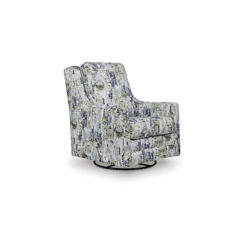 Signature Design by Ashley Dustinford Gray/Green Swivel Glider Accent Chair - 30 W x 39 D x 41 H