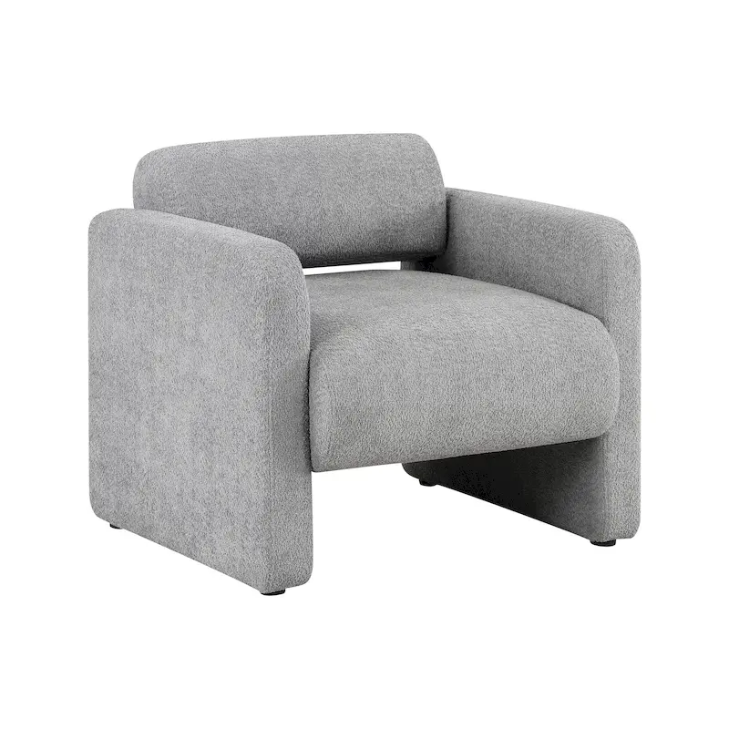 Freesia Modern Boucle Fabric Accent Chair with Arms, Upholstered Single Sofa Chair by Furniture of America