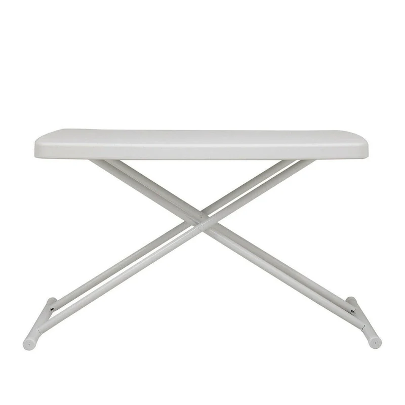 30x20inch Folding Table Lifting Picnic Camping Dining Rectangle White