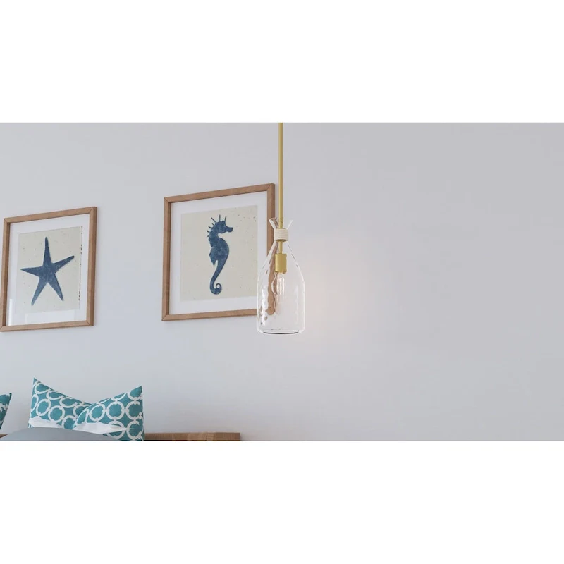 Govada 1-Light Brushed Gold Mini Pendant