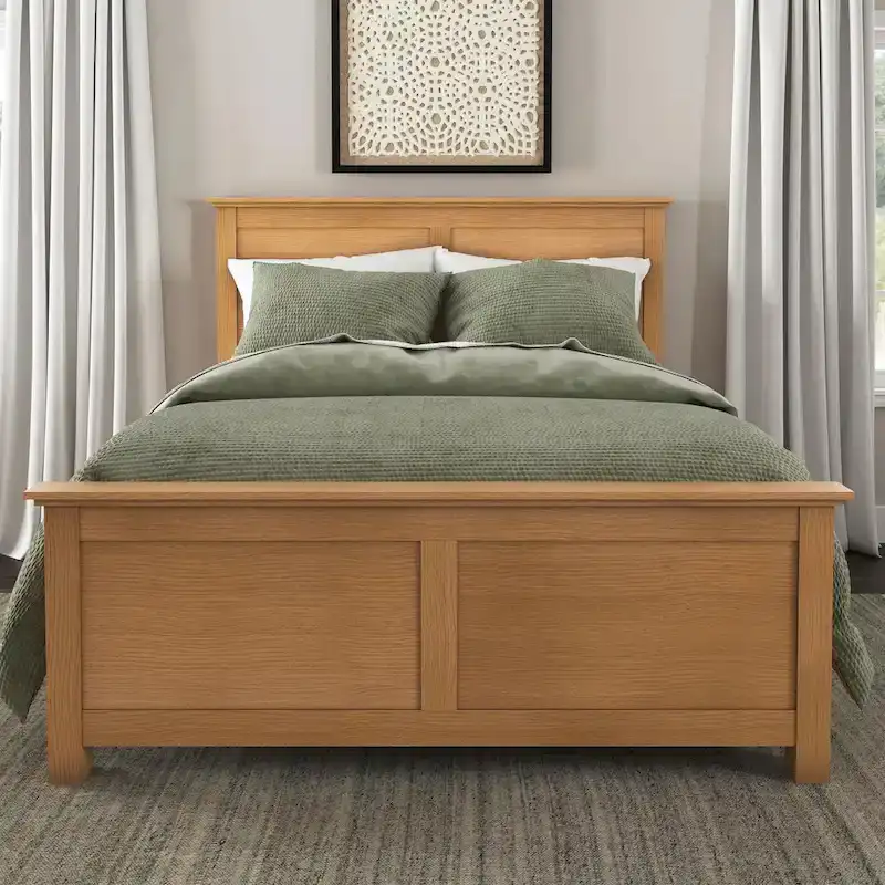Brown Wooden Queen Bed