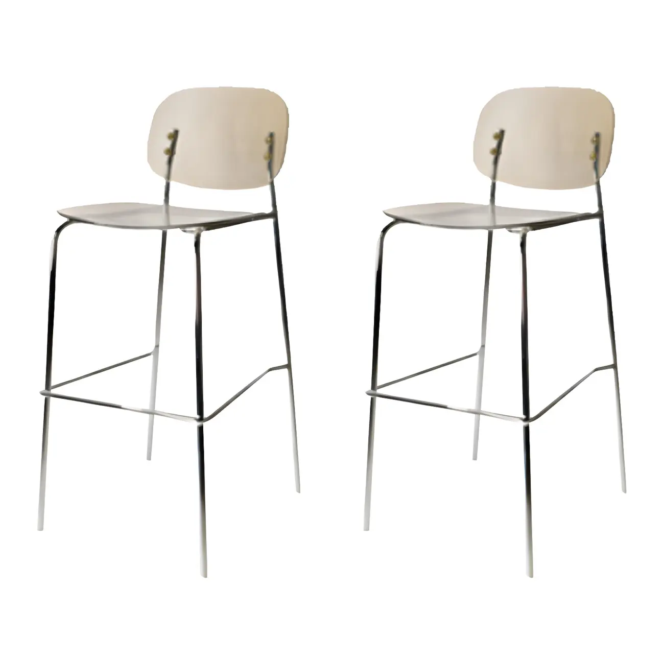 Scandinavian Square Seat Counter Height Acrylic Bar Stools