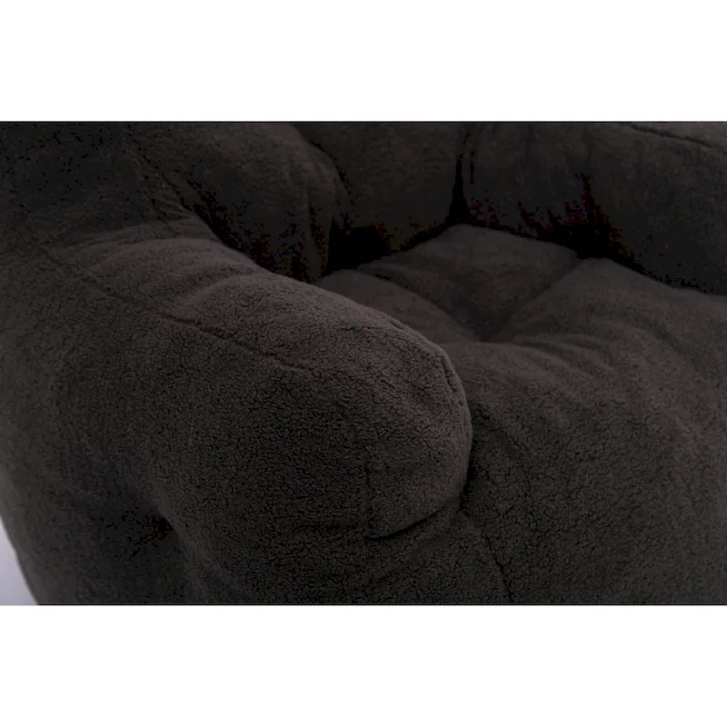 Soft Tufted foam bean bag chair with Teddy fabric