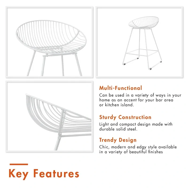 24 Metal Counter Height Bar Stool