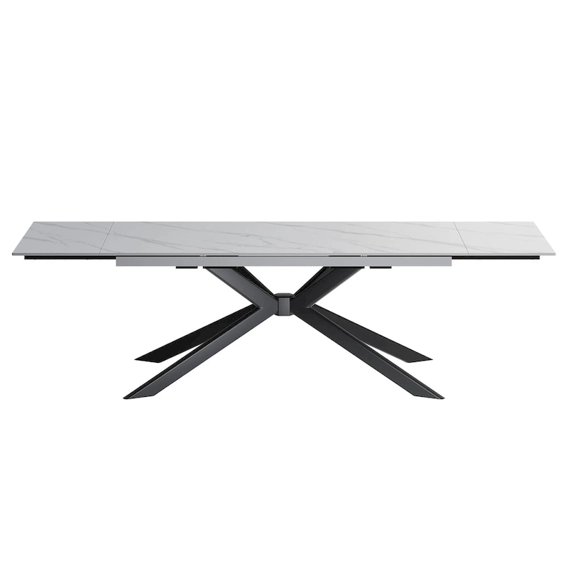 110.24 Extendable Rectangular Sintered Stone Dining Table - 78.74 to 110.24