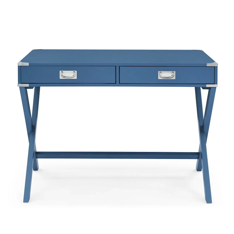 Computer Desk with Drawers, MDF Top & Solid Wood Legs, 42