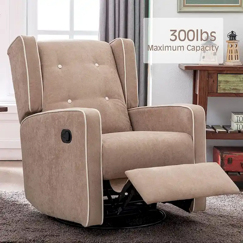 Racing Swivel Rocker Recliner Chair Single Seat Set of two