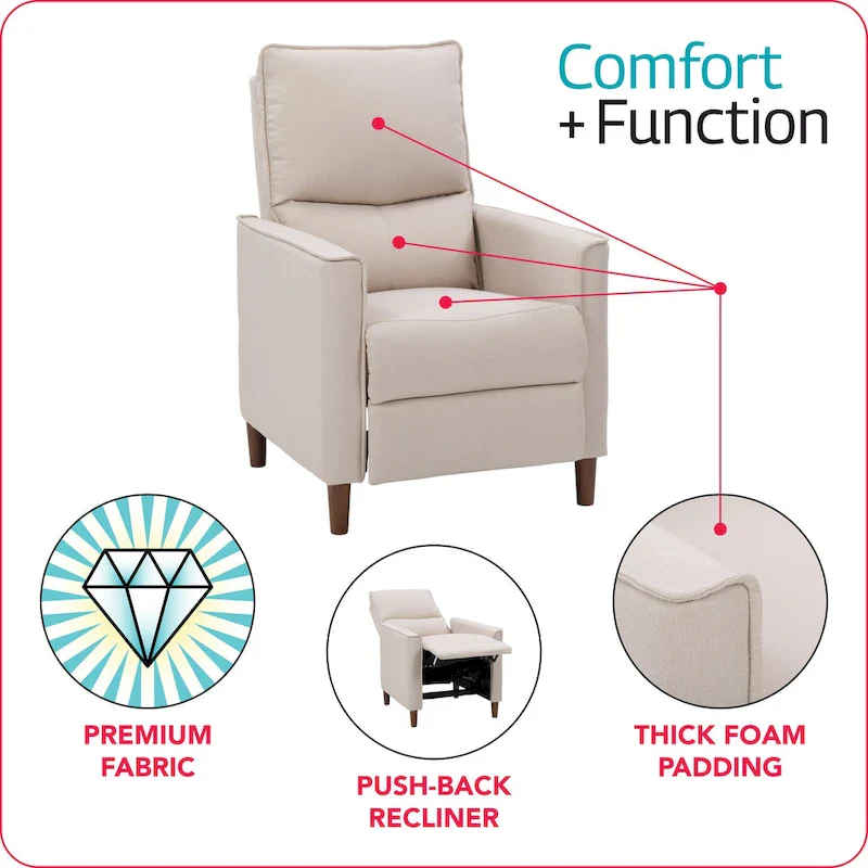 High-Leg Manual Recliner with Footrest