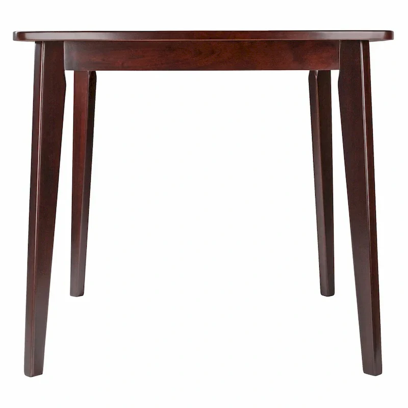 Solid Wood Dining Table - Walnut, 34.02 x 34.02 x 29.33 Inches