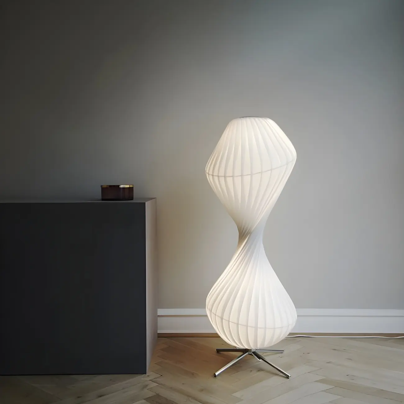 Unique Fabric Plug-In Lights Floor Lamp for Living Spaces