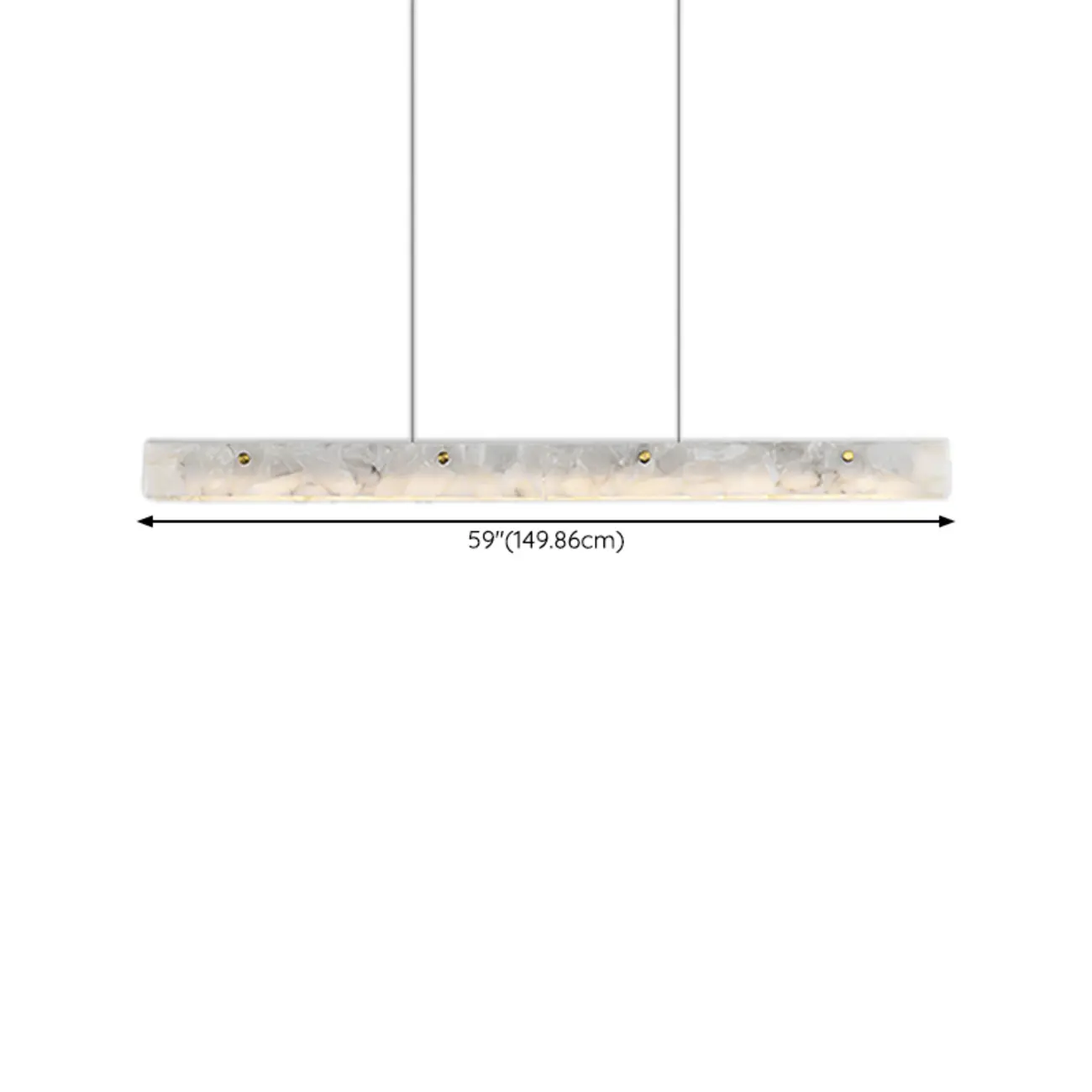 Adjustable Rectangle Marble Hanging Island Light