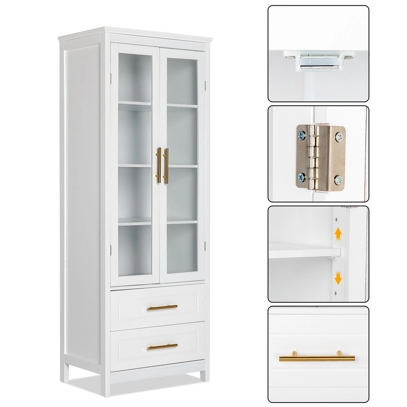 White MDF Bathroom Cabinet