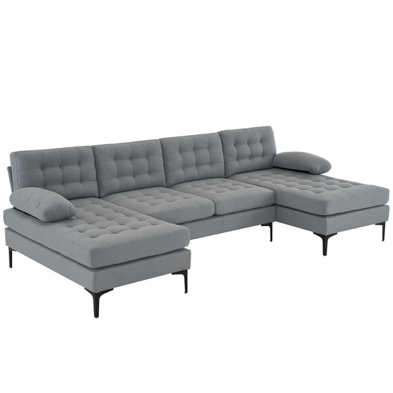 110 4-Seat U-Shaped Upholstered Sectional Sofa