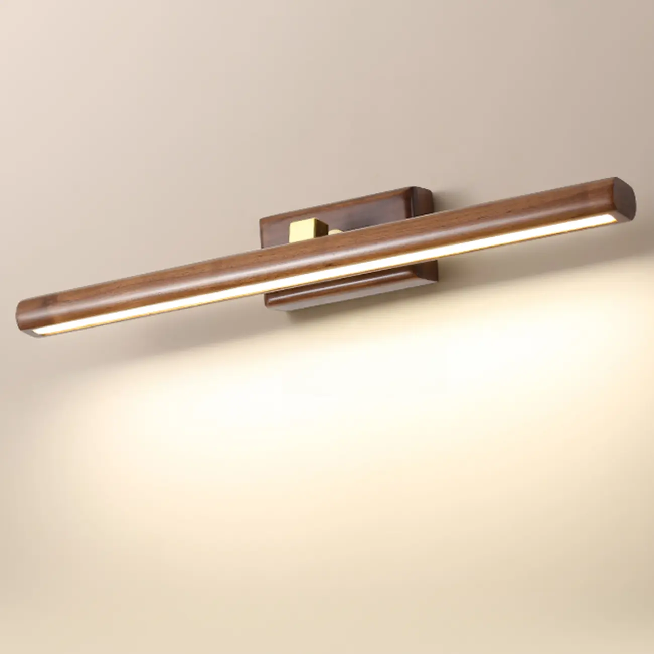 Modern Wood LED Vanity Light Fixture with Rotable Design