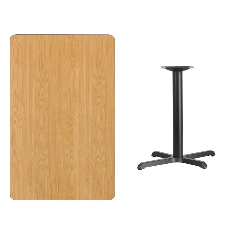 30 x 48 Rectangular Laminate Table Top w/ 23.5 x 29.5 Table Height Base - 30W x 48D x 31.125H