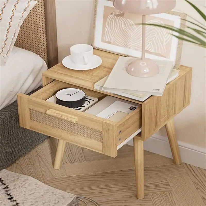 Bedroom Nightstands Wooden Night Stands - 11.81D x 15.35W x 19.69H