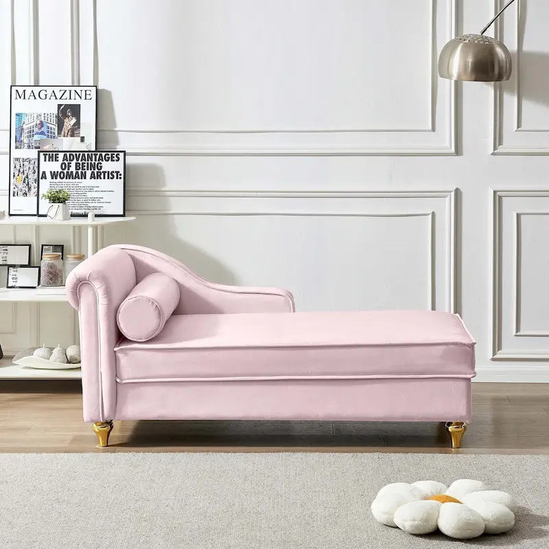 Modern Upholstery Chaise Lounge Chair with Storage