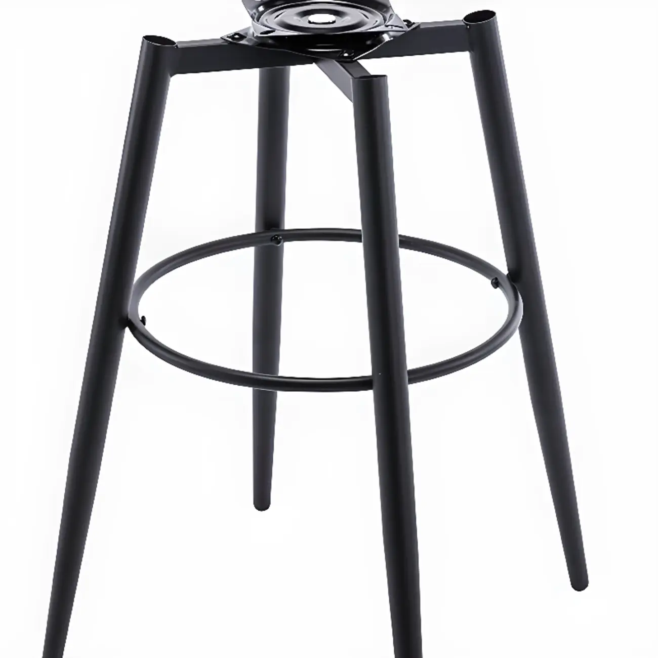 Modern Round Upholstered Curved Back Bistro Swivel Bar Stool